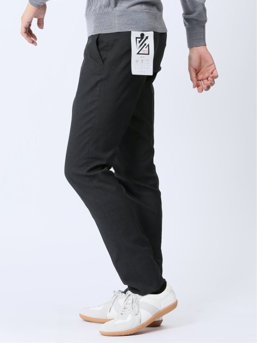 クロスストレッチ裏起毛 スリムフィット ノータックスラックス ピケグレー(セットアップ可能)