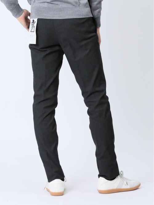 クロスストレッチ裏起毛 スリムフィット ノータックスラックス ピケグレー(セットアップ可能)