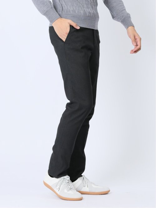 クロスストレッチ裏起毛 スリムフィット ノータックスラックス ピケグレー(セットアップ可能)