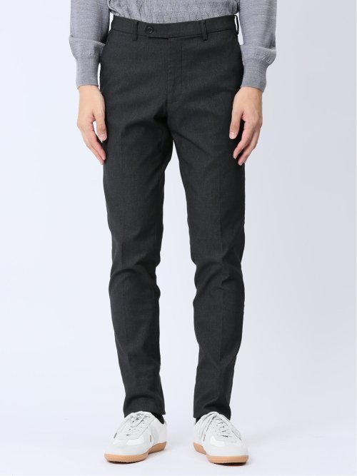 クロスストレッチ裏起毛 スリムフィット ノータックスラックス ピケグレー(セットアップ可能)