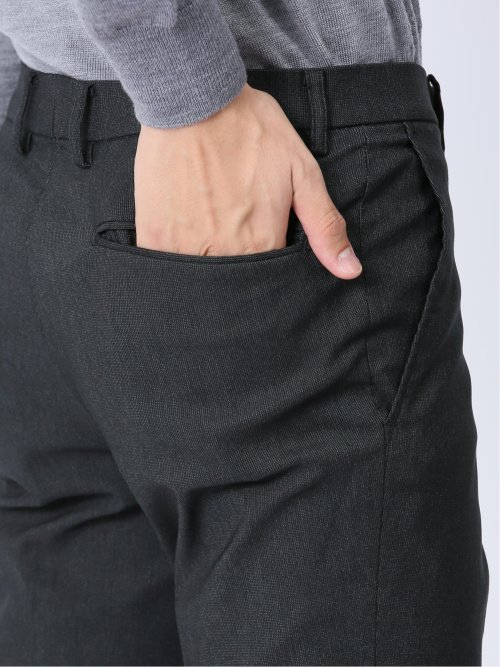 クロスストレッチ裏起毛 スリムフィット ノータックスラックス ピケグレー(セットアップ可能)