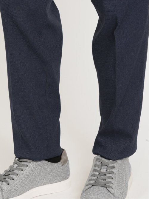 クロスストレッチ スリムフィット ノータックスラックス カルゼダルブルー