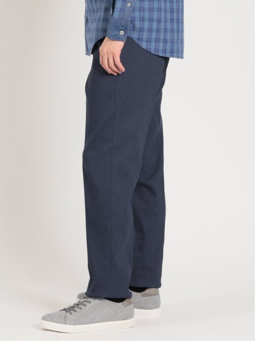 クロスストレッチ スリムフィット ノータックスラックス カルゼダルブルー