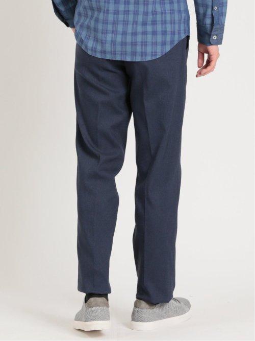 クロスストレッチ スリムフィット ノータックスラックス カルゼダルブルー
