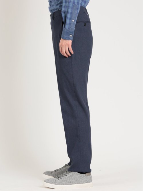 クロスストレッチ スリムフィット ノータックスラックス カルゼダルブルー