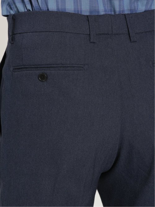 クロスストレッチ スリムフィット ノータックスラックス カルゼダルブルー