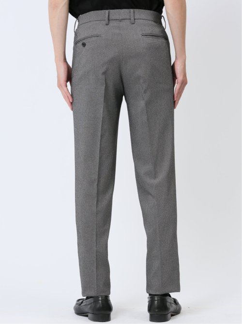 クロスストレッチ スリムフィット ノータックスラックス バーズアイモノトーン(セットアップ可能)