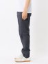 クロスストレッチ スリムフィット ノータックスラックス デニム調紺(セットアップ可能)