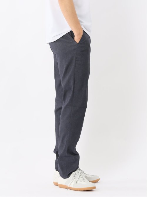 クロスストレッチ スリムフィット ノータックスラックス デニム調紺(セットアップ可能)