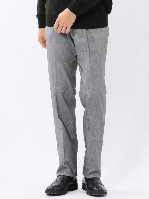 クロスストレッチ裏起毛 スリムフィット ノータックスラックス グレー(セットアップ可能)