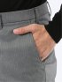 クロスストレッチ裏起毛 スリムフィット ノータックスラックス グレー(セットアップ可能)