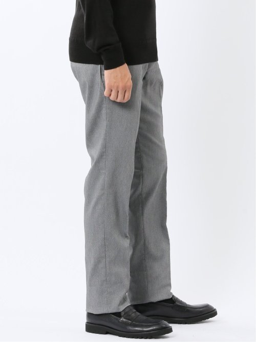 クロスストレッチ裏起毛 スリムフィット ノータックスラックス グレー(セットアップ可能)