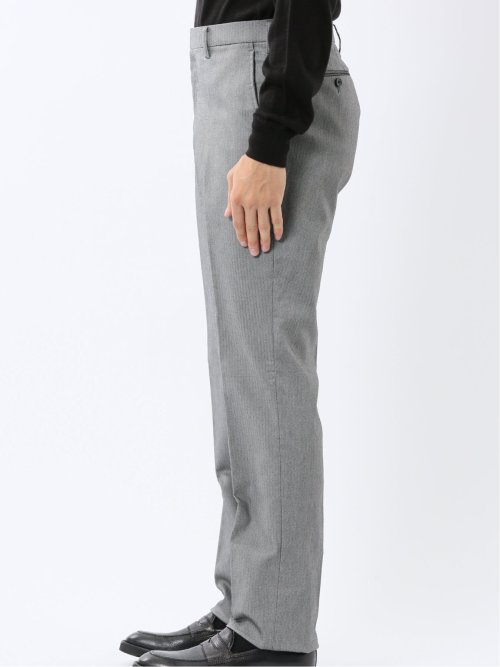 クロスストレッチ裏起毛 スリムフィット ノータックスラックス グレー(セットアップ可能)