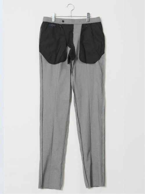 クロスストレッチ スリムフィット ノータックスラックス ライトグレー(セットアップ可能)