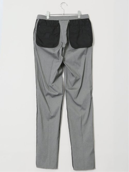 クロスストレッチ スリムフィット ノータックスラックス ライトグレー(セットアップ可能)