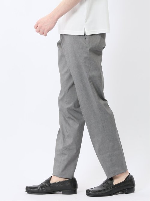 クロスストレッチ スリムフィット ノータックスラックス ライトグレー(セットアップ可能)