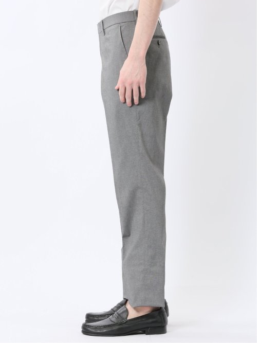 クロスストレッチ スリムフィット ノータックスラックス ライトグレー(セットアップ可能)