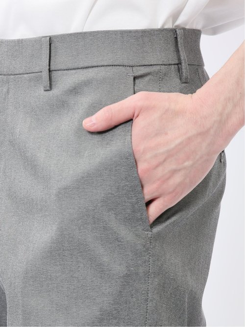 クロスストレッチ スリムフィット ノータックスラックス ライトグレー(セットアップ可能)