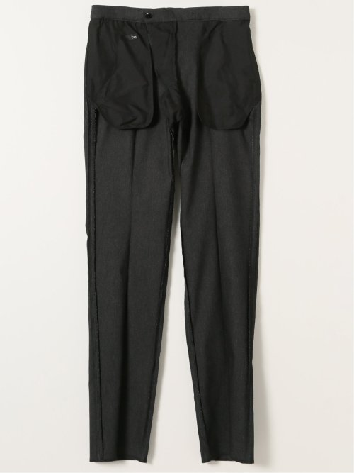 クロスストレッチ スリムフィット ノータックスラックス 黒(セットアップ可能)