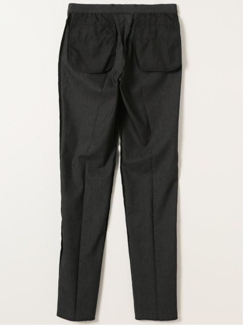 クロスストレッチ スリムフィット ノータックスラックス 黒(セットアップ可能)