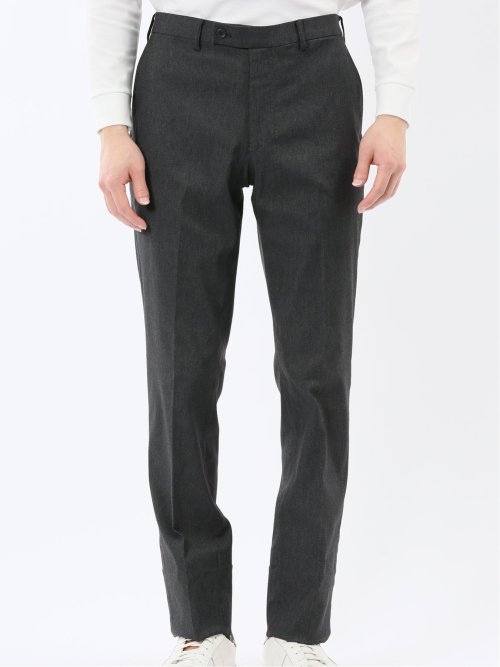 クロスストレッチ スリムフィット ノータックスラックス 黒(セットアップ可能)