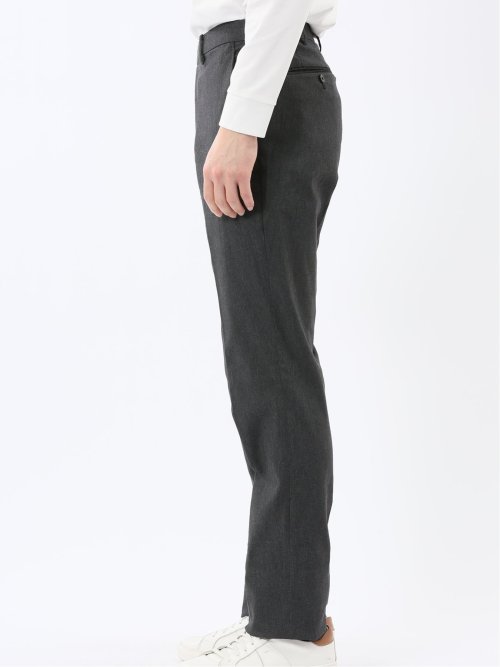 クロスストレッチ スリムフィット ノータックスラックス 黒(セットアップ可能)