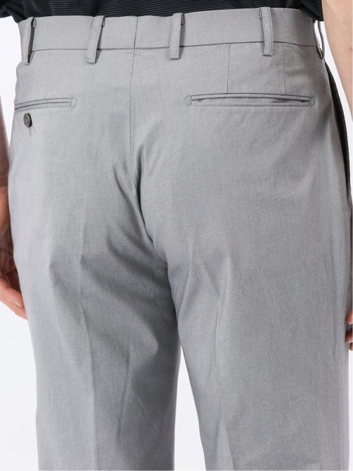 クロスストレッチ スリムフィット ノータックスラックス ライトグレー(セットアップ可能)