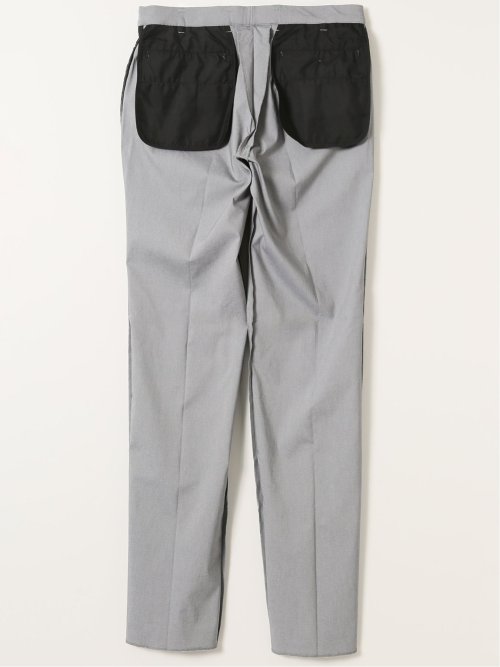 クロスストレッチ スリムフィット ノータックスラックス ライトグレー(セットアップ可能)