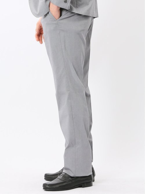 クロスストレッチ スリムフィット ノータックスラックス ライトグレー(セットアップ可能)