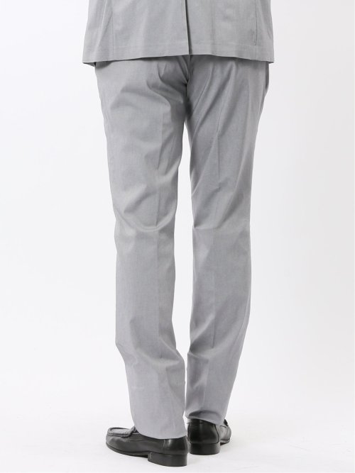 クロスストレッチ スリムフィット ノータックスラックス ライトグレー(セットアップ可能)