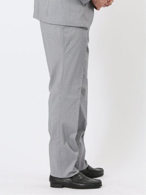 クロスストレッチ スリムフィット ノータックスラックス ライトグレー(セットアップ可能)