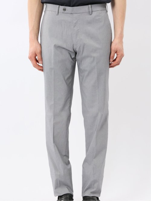 クロスストレッチ スリムフィット ノータックスラックス ライトグレー(セットアップ可能)