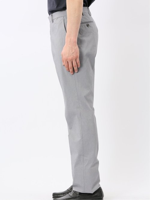 クロスストレッチ スリムフィット ノータックスラックス ライトグレー(セットアップ可能)