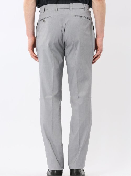 クロスストレッチ スリムフィット ノータックスラックス ライトグレー(セットアップ可能)