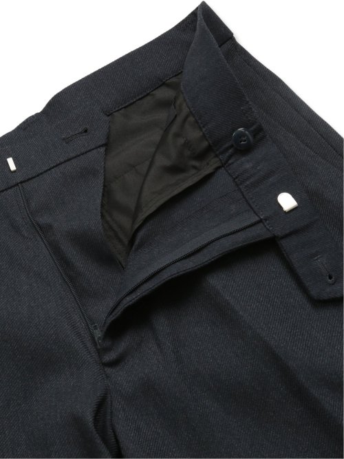 クロスストレッチ スリムフィット ノータックスラックス カルゼ紺