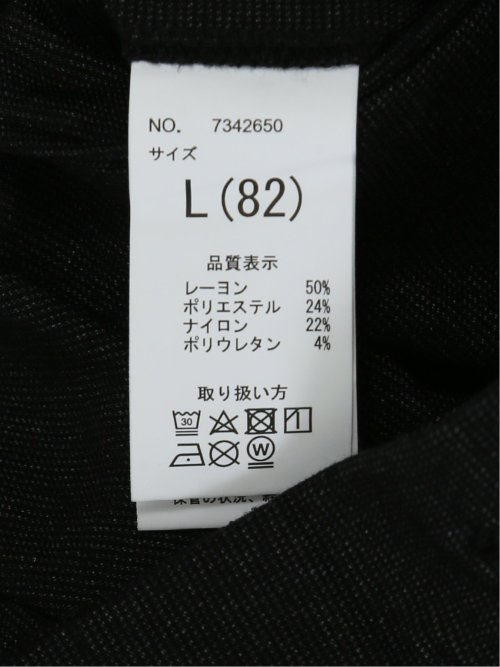 クロスストレッチ裏起毛 スリムフィット ノータックスラックス ピケ黒(セットアップ可能)