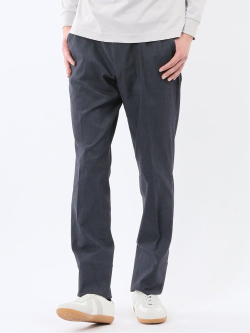 クロスストレッチ スリムフィット ノータックスラックス ライトグレー