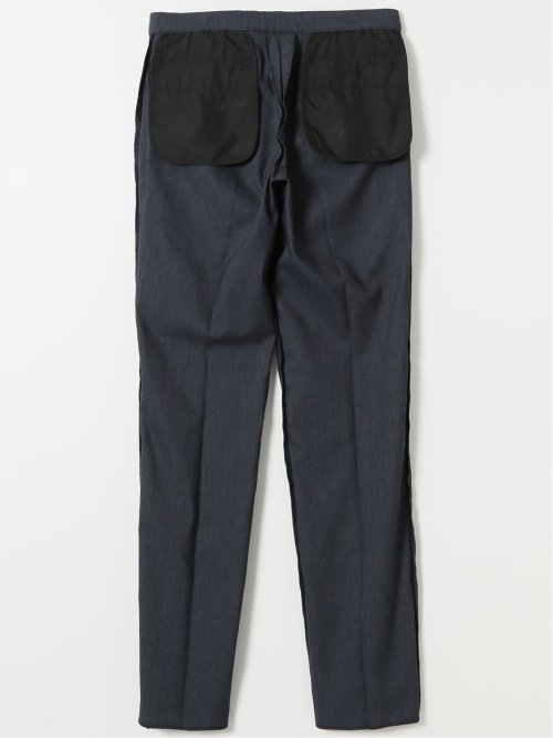 クロスストレッチ スリムフィット ノータックスラックス 紺(セットアップ可能)