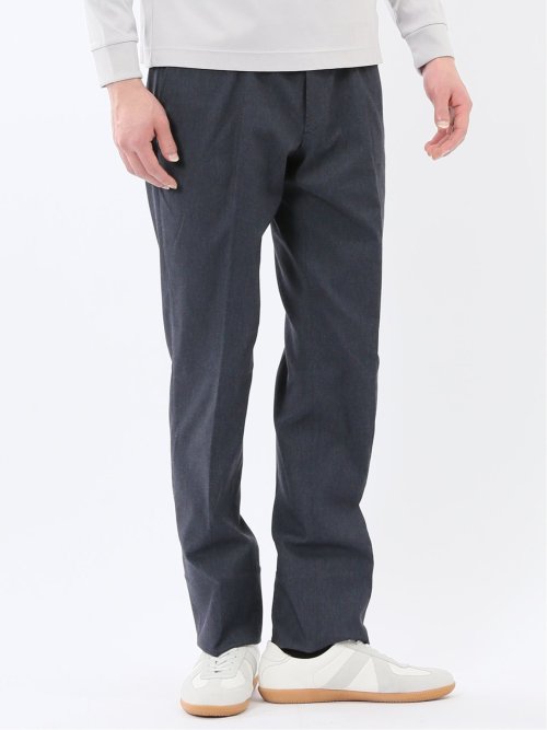 クロスストレッチ スリムフィット ノータックスラックス 紺(セットアップ可能)