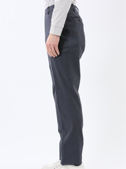 クロスストレッチ スリムフィット ノータックスラックス 紺(セットアップ可能)