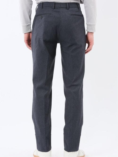 クロスストレッチ スリムフィット ノータックスラックス 紺(セットアップ可能)