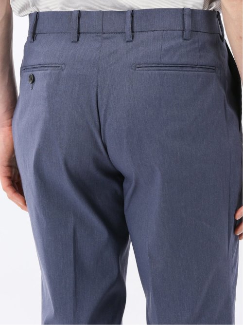 クロスストレッチ スリムフィット ノータックスラックス 青(セットアップ可能)