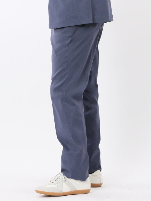 クロスストレッチ スリムフィット ノータックスラックス 青(セットアップ可能)