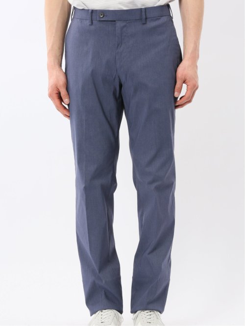 クロスストレッチ スリムフィット ノータックスラックス 青(セットアップ可能)