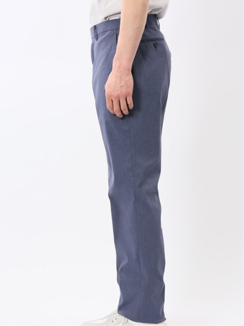 クロスストレッチ スリムフィット ノータックスラックス 青(セットアップ可能)