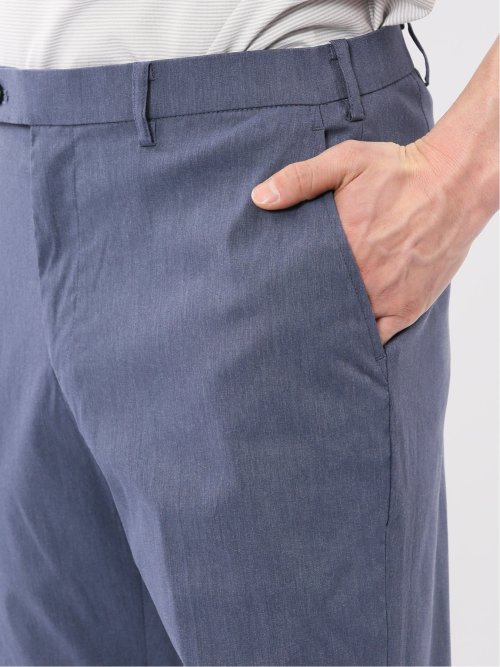 クロスストレッチ スリムフィット ノータックスラックス 青(セットアップ可能)