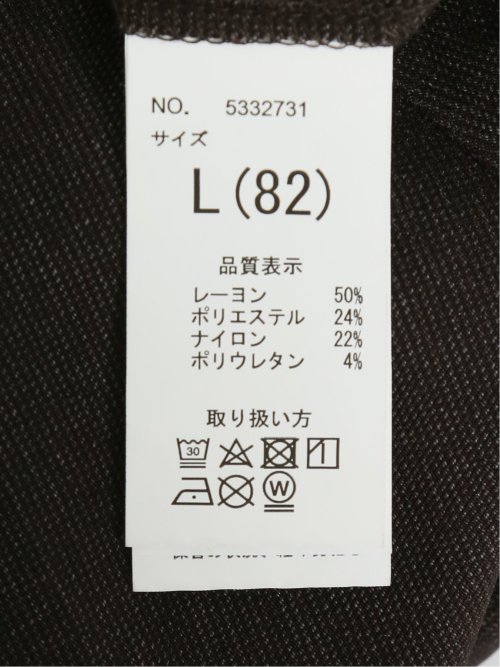 クロスストレッチ裏起毛 スリムフィット ノータックスラックス ピケこげ茶(セットアップ可能)