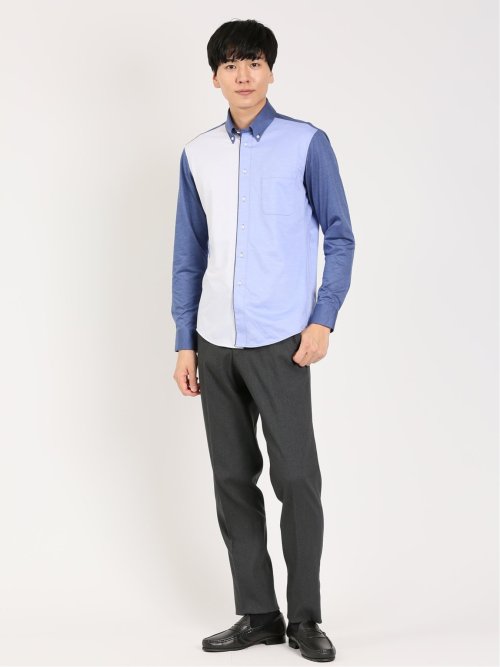 クロスストレッチ スリムフィット ノータックスラックス カルゼグレー