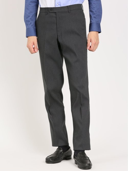 【新品未使用品】CARUO グレー スラックス ウエストゴム 46 新品未使用品】CARUO グレー スラックス ウエストゴム 46