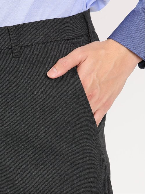 クロスストレッチ スリムフィット ノータックスラックス カルゼグレー